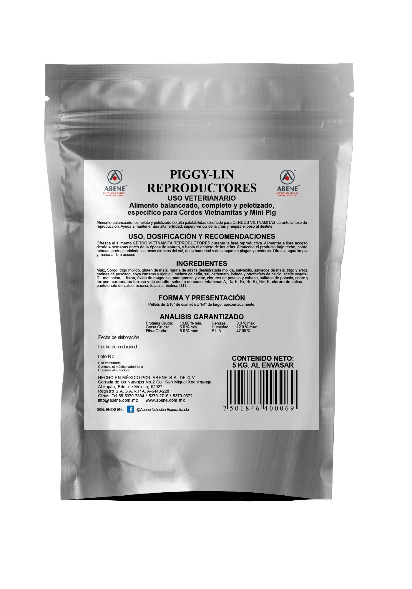 Cerdo Vietnamita Reproductor (alimento balanceado y completo)