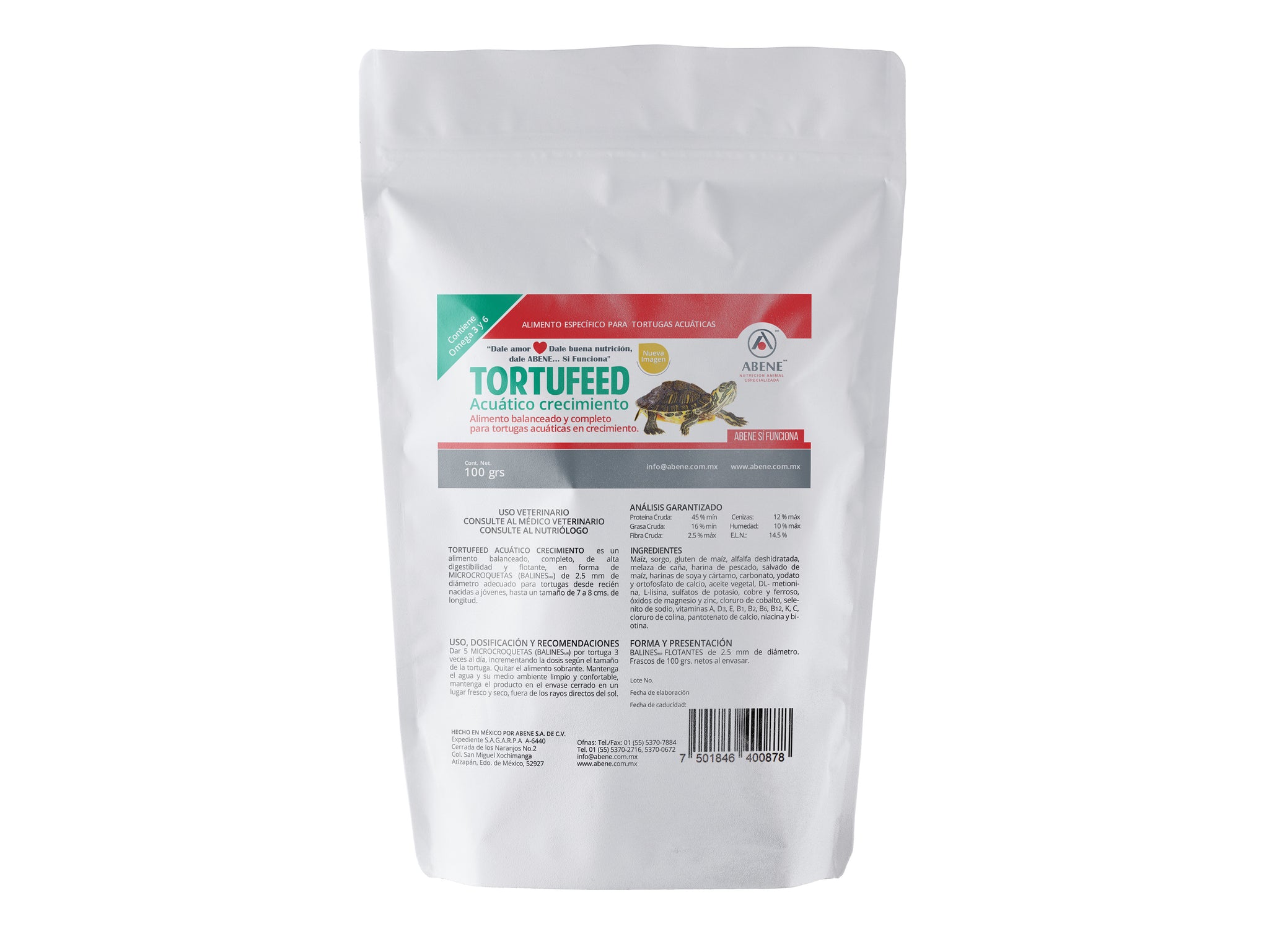 Tortufeed Acuático Crecimiento (alimento para tortugas acuáticas en crecimiento, flotante)