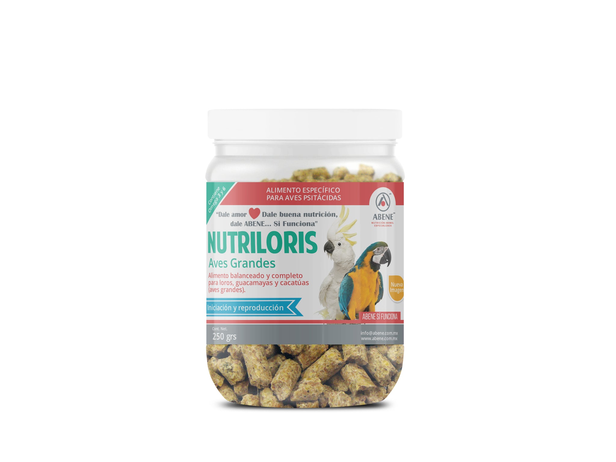 Nutriloris Aves Grandes Iniciación y Reproducción (alimento peletizado para psitacidas grandes)